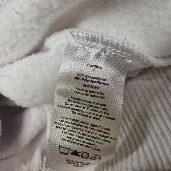 The Smurfs White Hoodie Hooded Sweatshirt Mushroom Pullover Small - Picture 8 of 9